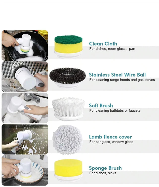 Effortless clean; Electric scrubber