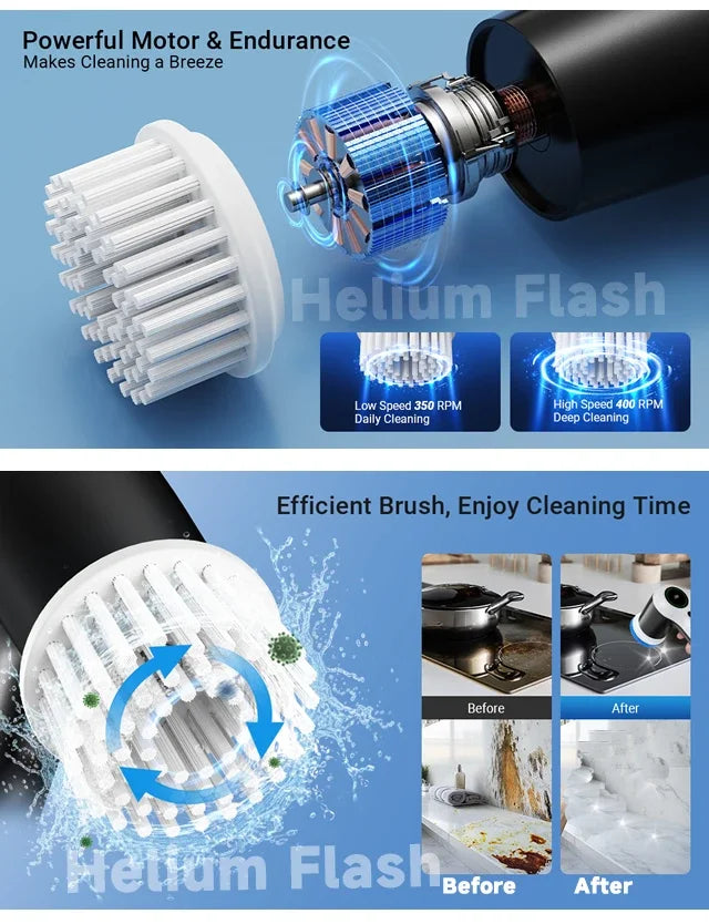 Effortless clean; Electric scrubber