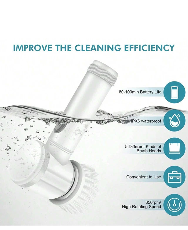 Effortless clean; Electric scrubber