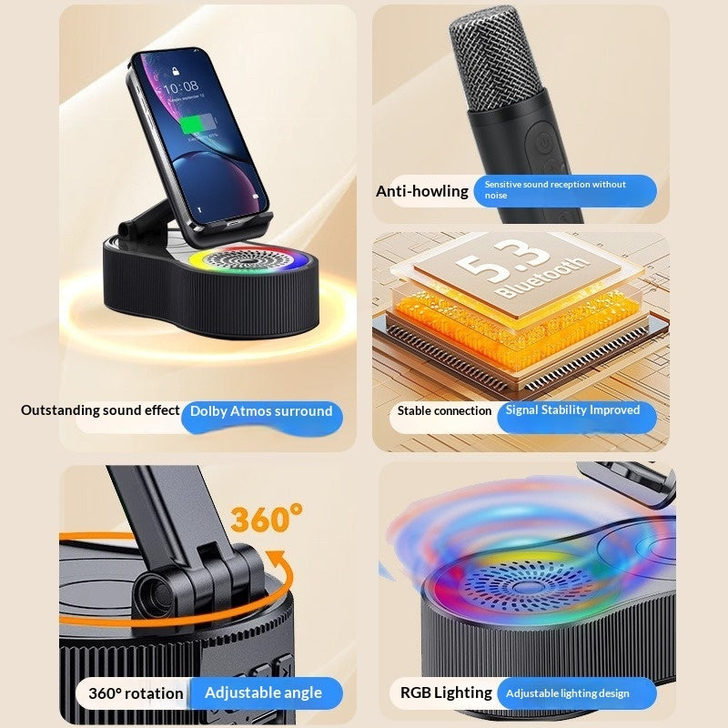 All-In-One Rotating Stand Speaker & Power Bank