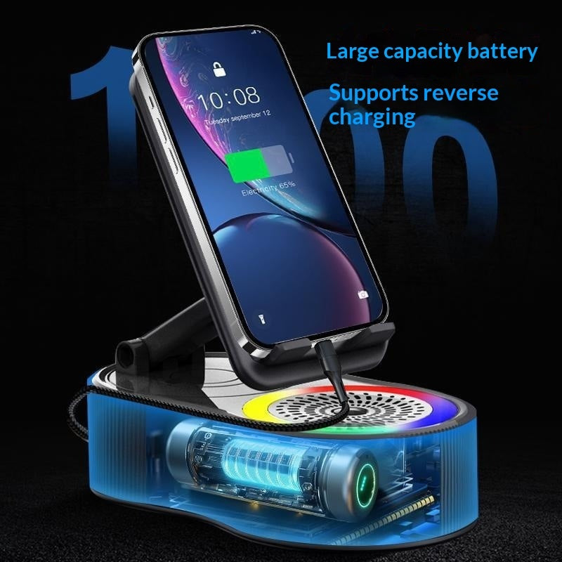 All-In-One Rotating Stand Speaker & Power Bank